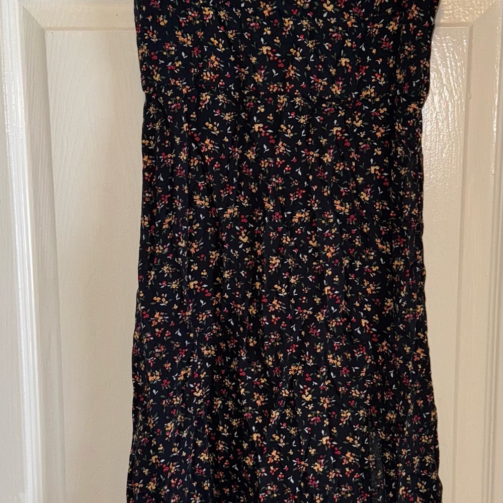 ZARA Womens A Line Spring Or Summer Midi Dress Floral Size XS Boho Flowers